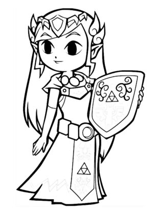 coloriage zelda