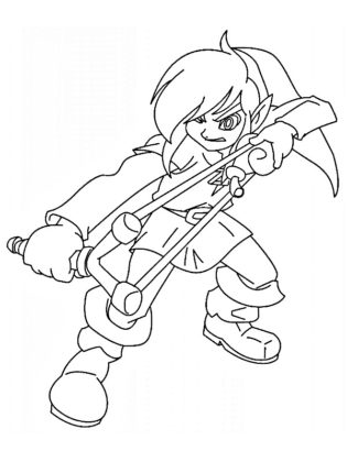 coloriage zelda breath of the wild link