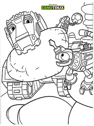 dinotrux coloriage