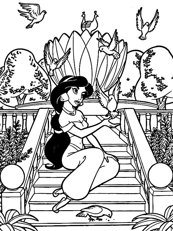 Coloriage Jasmine : 26 images à imprimer gratuitement