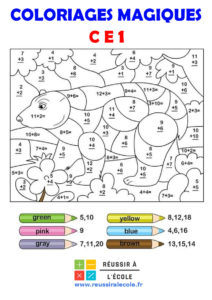 ce1 coloriage magique