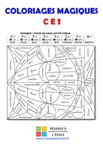 ce1 coloriage magique