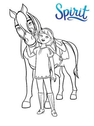 coloriage cheval spirit