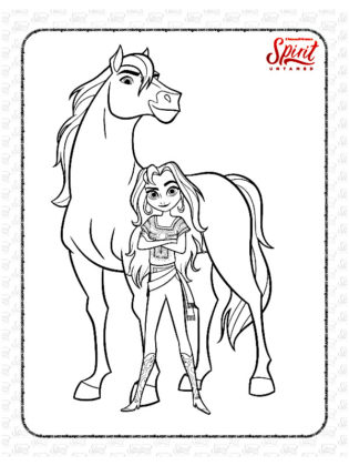 coloriage cheval spirit