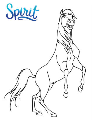 coloriage cheval spirit