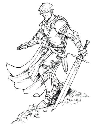 coloriage chevalier à imprimer