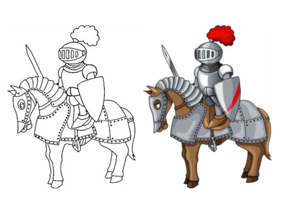 coloriage chevaliers