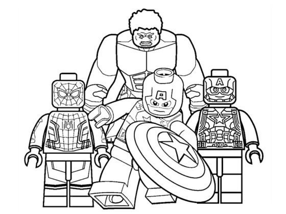 coloriage lego avengers