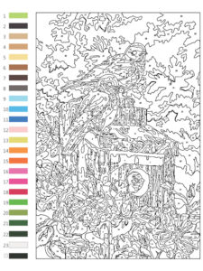 coloriage magique adulte à imprimer