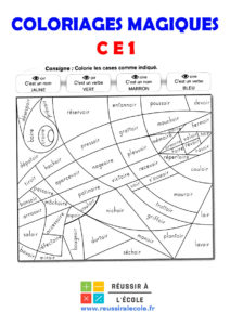 coloriage magique calcul ce1