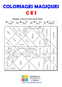 coloriage magique calcul ce1