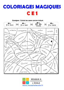 coloriage magique ce1 maths