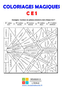 coloriage magique ce1 maths