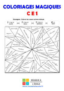 coloriage magique ce1 maths