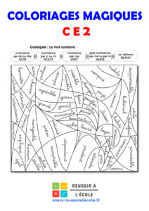 coloriage magique ce2 maths