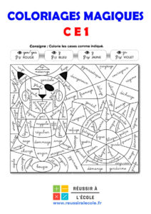 coloriage magique maths ce1