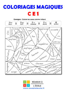 coloriage magique maths ce1