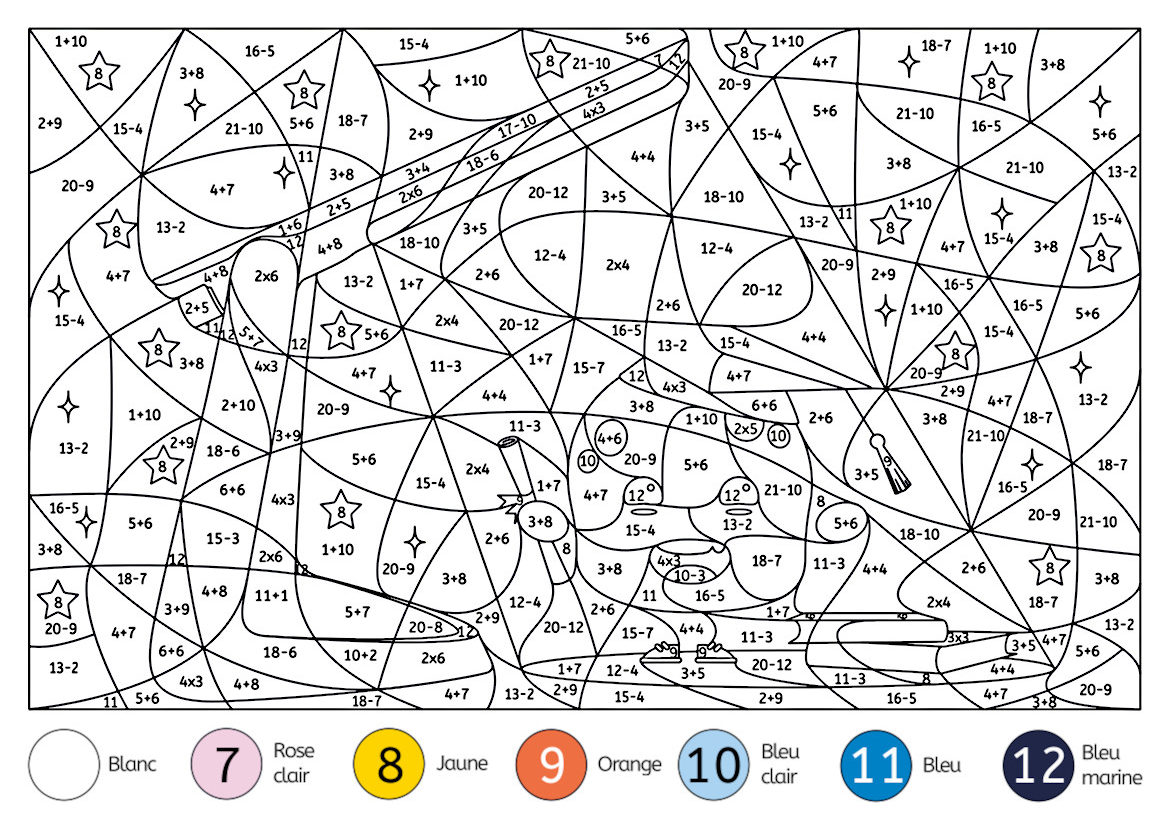 verbringen Ausgezeichnet Theoretisch coloriage magique addition à ...