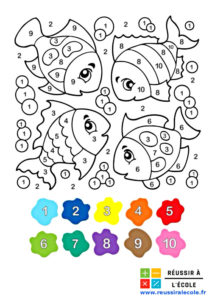 coloriage magique maths cp