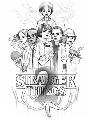 coloriage stranger things