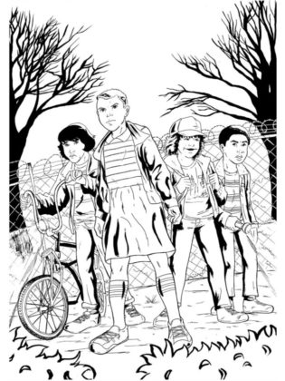 stranger things coloriage