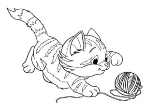 chat coloriage