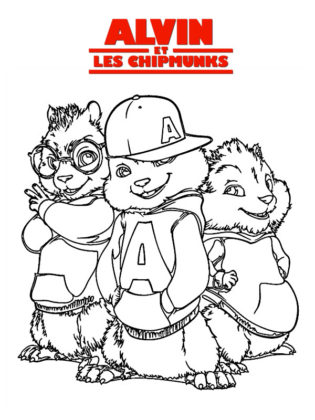 coloriage alvin et les chipmunks