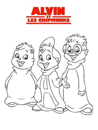 coloriage alvin et les chipmunks