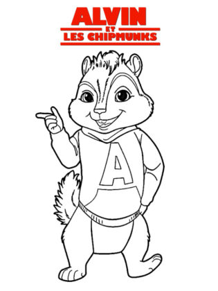 coloriage alvin et les chipmunks