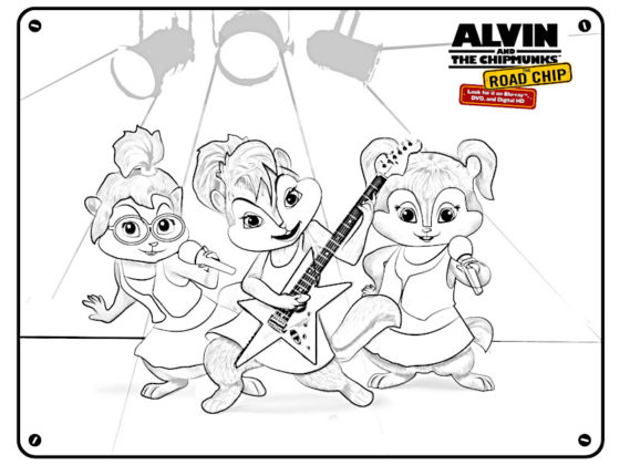 coloriage alvin et les chipmunks à imprimer