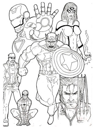 coloriage marvel