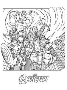 coloriage marvel avengers