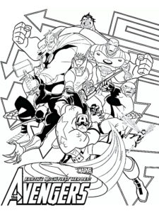 coloriage marvel avengers