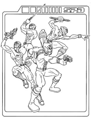 coloriage power rangers