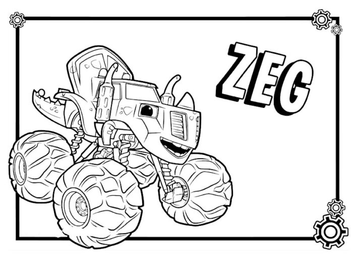 Coloriage Blaze et les Monster Machine : 30 images à imprimer