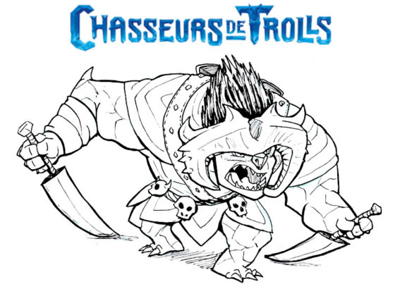 dessin chasseur de troll