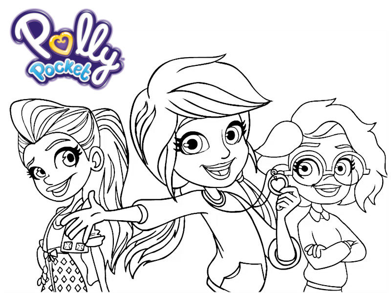 Coloriage Polly Pocket Promène Son Chien