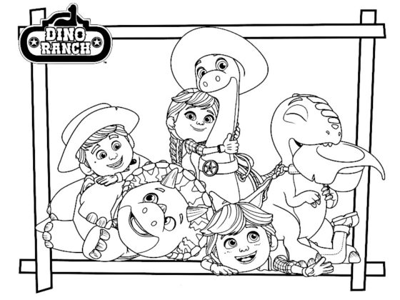 coloriage dino ranch