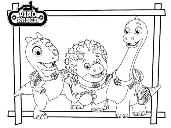 coloriage dino ranch