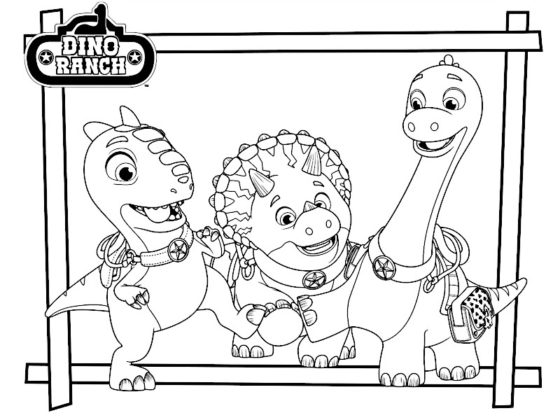 coloriage dino ranch