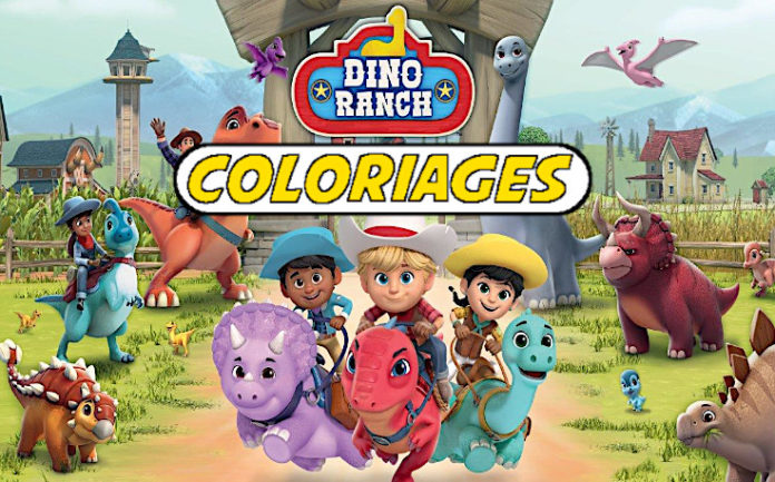 coloriage dino ranch