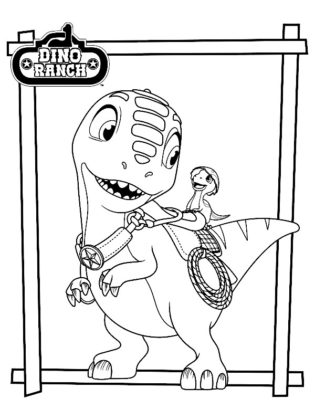 coloriage dino ranch