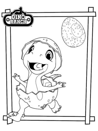 coloriage dino ranch