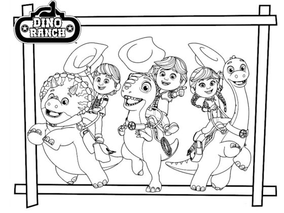 dino ranch coloriage