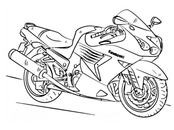 coloriage de moto