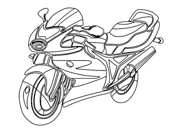 coloriage de moto