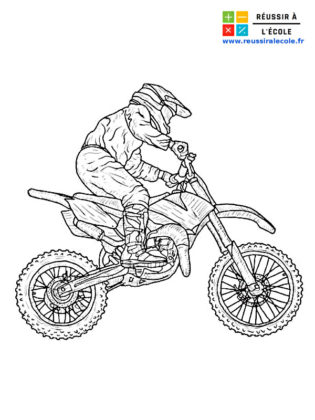 coloriage de moto