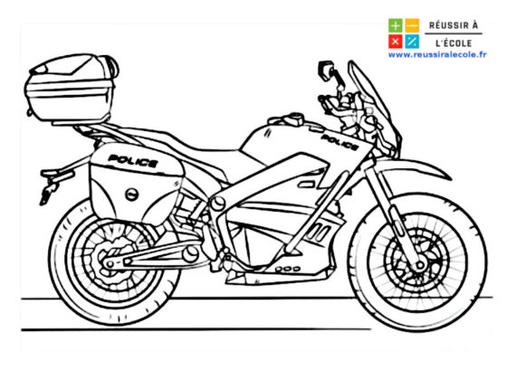 coloriage de moto