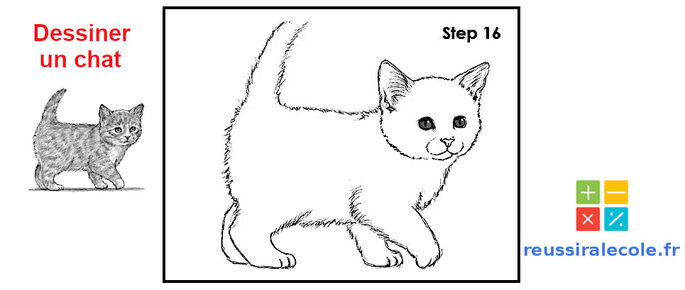 dessin chat facile