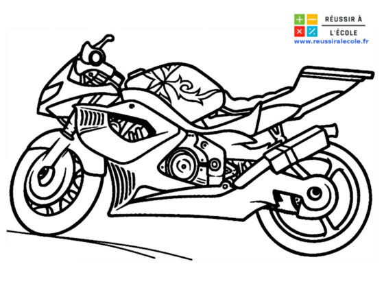 moto coloriage